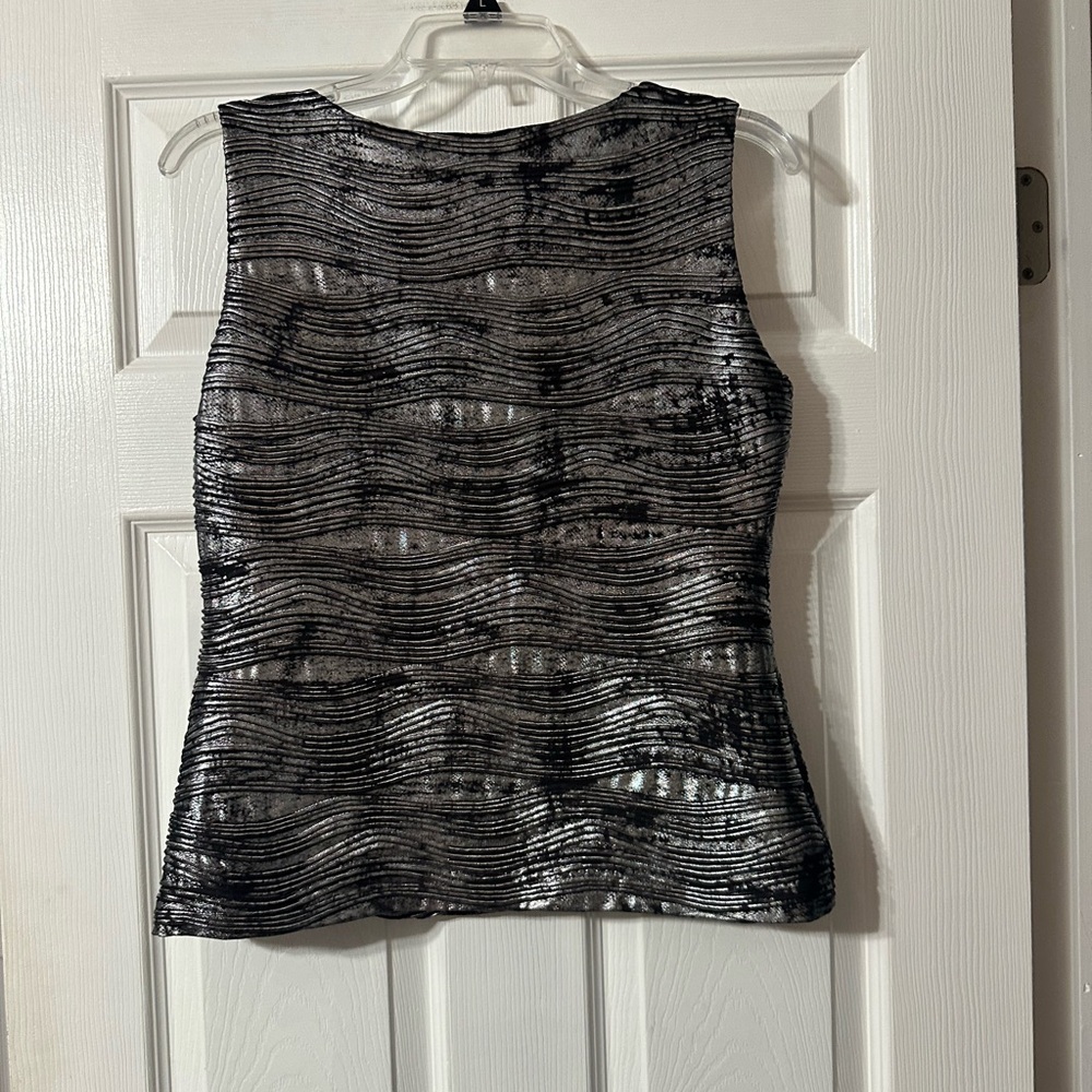Calvin Klein Metallic Lame’ Dressy Tank Top - Picture 6 of 12